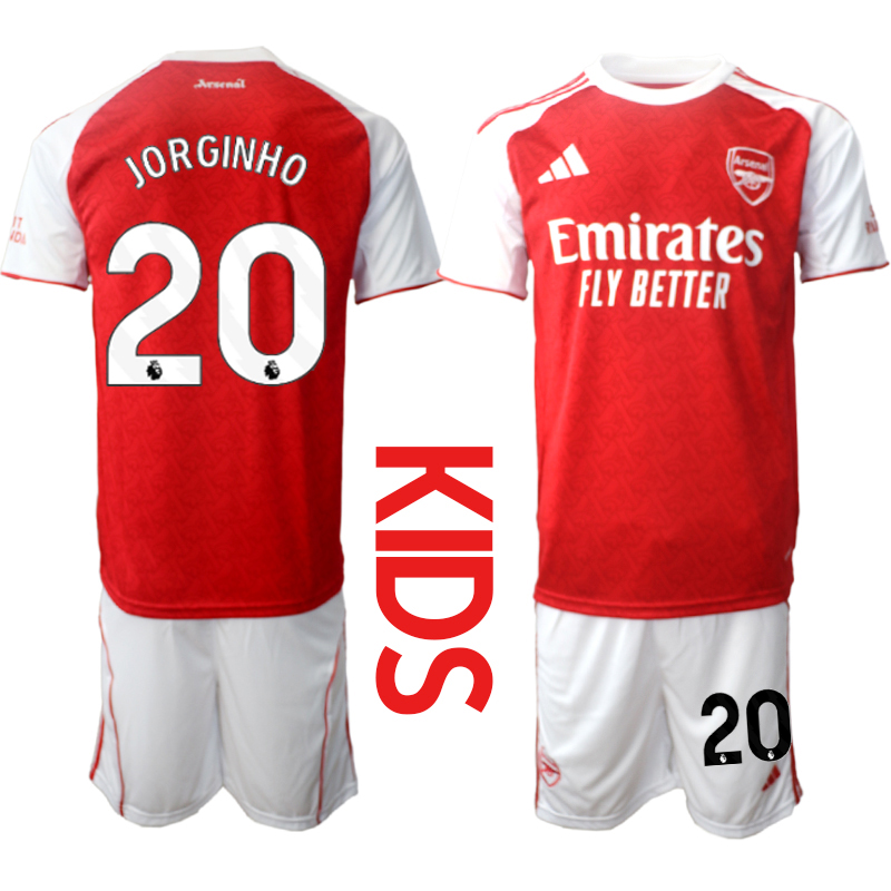 Youth 2025-2026 Club Arsenal home red #20 Soccer Jersey 01